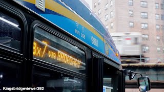 MTA New York City Bus 2021 Nova Bus LFS HEV 9881 on the Bx7 Bus [upl. by Hadsall]