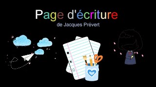 Page décriture  acques Prévert fable poétique sur la liberté [upl. by Kaitlyn]