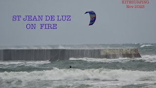 St Jean de Luz on fire Kitesurfing [upl. by Relyhcs]