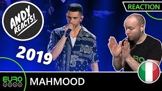 ITALY EUROVISION 2019 REACTION Mahmood  Soldi Sanremo 2019 winner  ANDY REACTS [upl. by Adama]