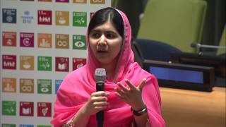 Malala Yousafzai UN Messenger of Peace conversation about girls education [upl. by Marsden]