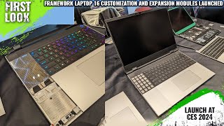 Framework Laptop 16 Customization and Expansion Modules Launched At CES 2024 [upl. by Enilarak]