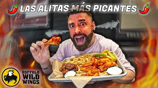 COMIENDO las ALITAS de FRANQUICIA MÁS PICANTES de EEUU en BUFFALO WILD WINGS 🌶️ casi no lo cuento [upl. by Mauricio709]