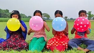 outdoor fun with Flower Balloon and learn colors for kids by I kids episode  19 [upl. by May]