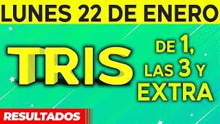 Resultado del sorteo de Tris de la Una Tres y Extra del Lunes 22 de Enero de del 2024 😱🤑💰💵 [upl. by Yreme]