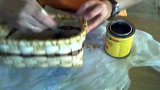 Basket Weaving Video 12Staining Your Basket [upl. by Acsecnarf712]