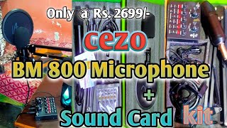 Cezo BM 800 Condenser Microphone kit with sound Cardunboxing mktentech [upl. by Eltsirhc5]