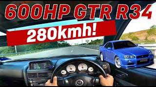 600HP Skyline GTR R34 POV Review  280kmh on Lekas Highway [upl. by Aleydis664]