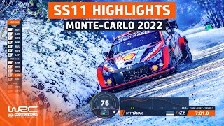 SS11 STAGE HIGHLIGHTS  WRC Rallye MonteCarlo 2022 [upl. by Recneps40]