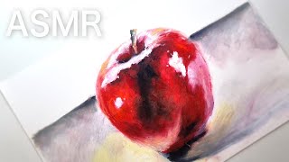 ASMR 1 Hour  Drawing a realistic apple  No Talking [upl. by Corsiglia]