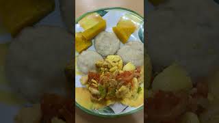 Sunday breakfast is ackee and saltfish with dumplings and pumpkin [upl. by Htebharas]