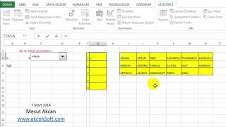 Excelde birbirine bağlı 2 açılır liste yapımı [upl. by Aseret]
