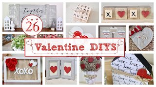 TOP 26 VALENTINE DIYS  HIGH END VALENTINES DAY DECOR [upl. by Tiloine]