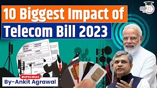 Telecom Bill 2023 10 important changes that will impact Indians  UPSC Mains [upl. by Brighton]