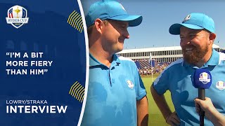 LowryStraka Interview  2023 Ryder Cup [upl. by Anahtor]