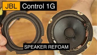 JBL Control 1G  SPEAKER REFOAM SPEAKER REPAIR Sicken Reparatur [upl. by Darice661]