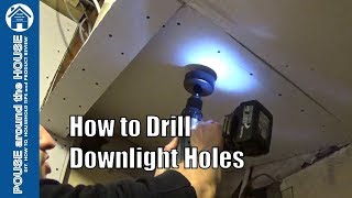 How to Drill Downlight Holes LED Downlighter Fit amp Installation [upl. by Attenohs495]