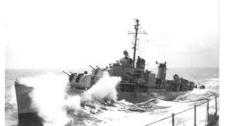 USS Myles C Fox DDR829 in Heavy Seas [upl. by Bratton]