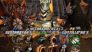 Lets Play  Godzilla Destroy all Monsters Melee [upl. by Hanavas530]