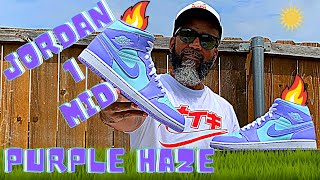 THE JORDAN 1 MID PURPLE HAZE SUPER FIRE WHERE TO BUY [upl. by Dnomyaw]