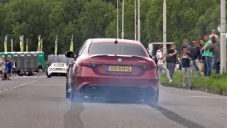 510HP Alfa Romeo Giulia Quadrifoglio  Launches Revs Accelerations [upl. by Streeter215]