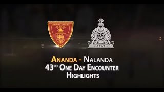 Highlights – 43rd One Day Encounter – Ananda College vs Nalanda College [upl. by Florio]