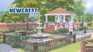 Newcrest Community Park  The Sims 4 Building Newcrest [upl. by Mundt]