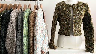 My handmade Chanel tweed jackets no beading [upl. by Keifer246]