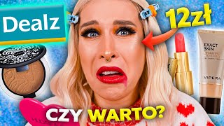 ♦ CAŁY MAKIJAŻ ZA 12 zł KOSMETYKAMI DEALZ 😱 test tanich kosmetyków ♦ Agnieszka Grzelak Beauty [upl. by Navinod]