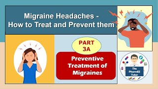 Migraine Prevention  Part 3A Medications Pharmacology For Pharmacy students and pharmacists [upl. by Esbensen209]