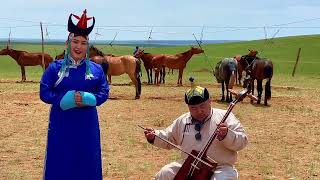 Mongolian long song Urihan hongor salhi  Long song singer Dolgorsuren Bagaa [upl. by Hulbig]