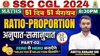 🔥Day 32  Ratio and Proportion  Complete Maths By Aditya Ranjan Sir  SSC CGL MTS ssccgl ssc [upl. by Papotto783]