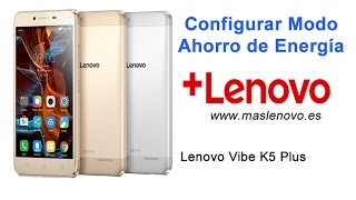 Cómo configurar Modo Ahorro de Energía  Lenovo Vibe K5 Plus [upl. by Cassell]