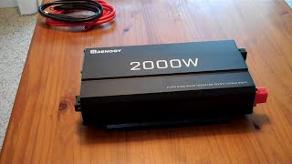 Renogy Solar 2000w pure sine wave inverter setup amp precharge resistor demonstration [upl. by Ahseem782]