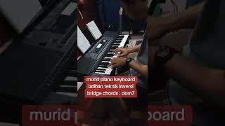 kursus les piano keyboard murid latihan bermain bridge chords dominant 7 shorts [upl. by Radec]