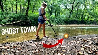 Metal Detecting for River Treasure at a Coal Mining Ghost Town [upl. by Bonnee]