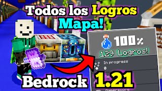 🟢 Consigue TODOS los LOGROS de MCPE 121x   Mapa para COMPLETAR los NUEVOS LOGROS Minecraft PE [upl. by Roseanne]