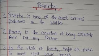 Poverty  10 line essay on poverty  Simple and easy on poverty [upl. by Bobette]