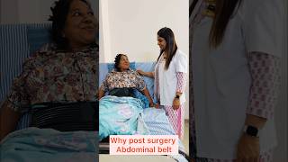 Post surgery abdominal belt सर्जरी के बाद पेट पे बैल्ट क्यों बांधेshorts belt gynecologist [upl. by Yelyah]