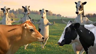 FUNNY COW DANCE 4 │ Cow Song amp Cow Videos 2021 [upl. by Liesa]