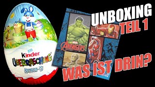 kinder Überraschung ® Riesen Ei mit Marvel © Avengers Figur  Welcher Superheld ist drin  Teil 1 [upl. by Aziram]