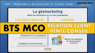 AIDE BTS MCO  Questce que le Géomarketing  Pourquoi   Relation client et vente conseil [upl. by Tica]