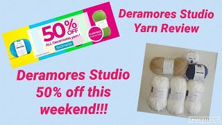 50 off Deramores Studio Yarn this weekend My review of Deramores Studio Yarn [upl. by Hannasus]