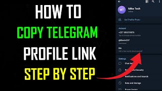 How to Copy Telegram Link  How to Get Telegram Profile Link [upl. by Ayanaj]