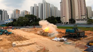 UXO disposal along Upper Bukit Timah Road [upl. by Alegnad282]