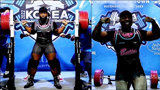 RUSSEL ORHII  2nd Place 885 kg  1951 lbs TOTAL WORLD RECORD 90kg  USAPL Korea 2022 [upl. by Eenal]