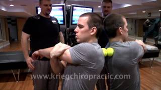 Tennis Ball Rolling Exercises for Upper Back Pain Missoula Chiropractor Krieg Tip [upl. by Ellynad824]