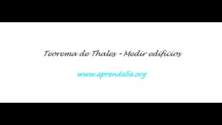 Teorema de Thales para medir edificios [upl. by Lavoie]