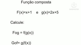 função composta  fog gof fof e gog [upl. by Zales]