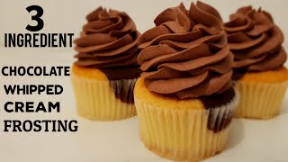 STABILIZED CHOCOLATE WHIPPED CREAM FROSTING  WITHOUT GELATINE [upl. by Luanni888]